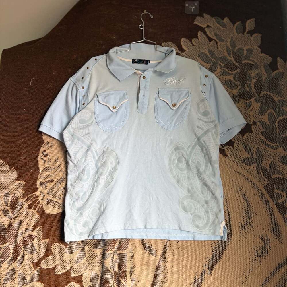 Coogi polo shirt size XXL blue